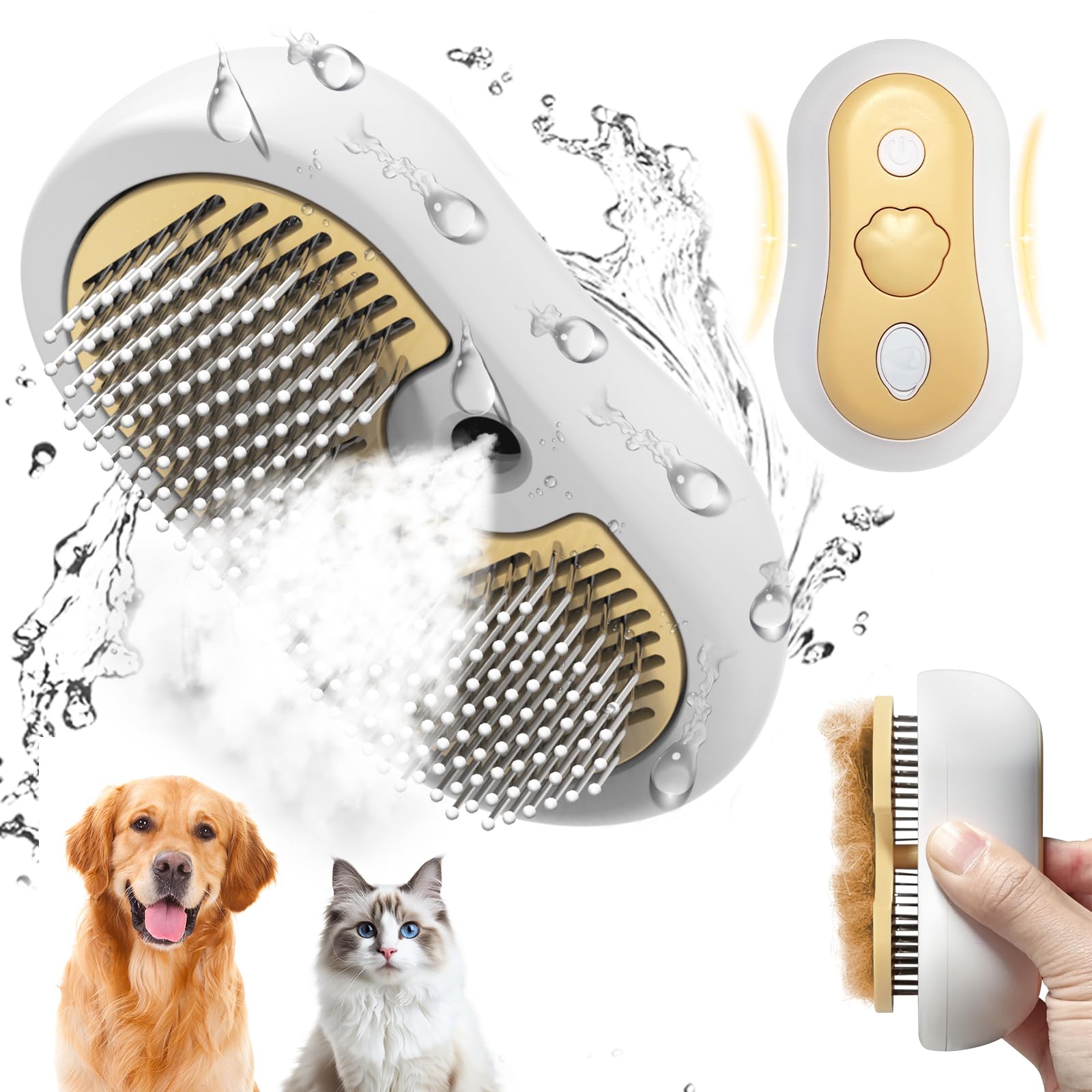 Wagoo Steam Grooming Brush for Cats